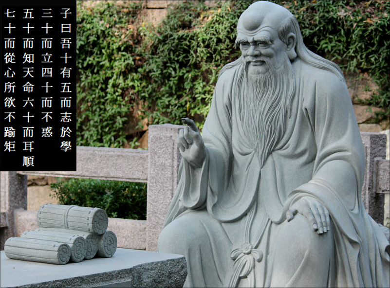 Confucius at Laoshan Park, photo by Francis Chin, Nov 10, 2015