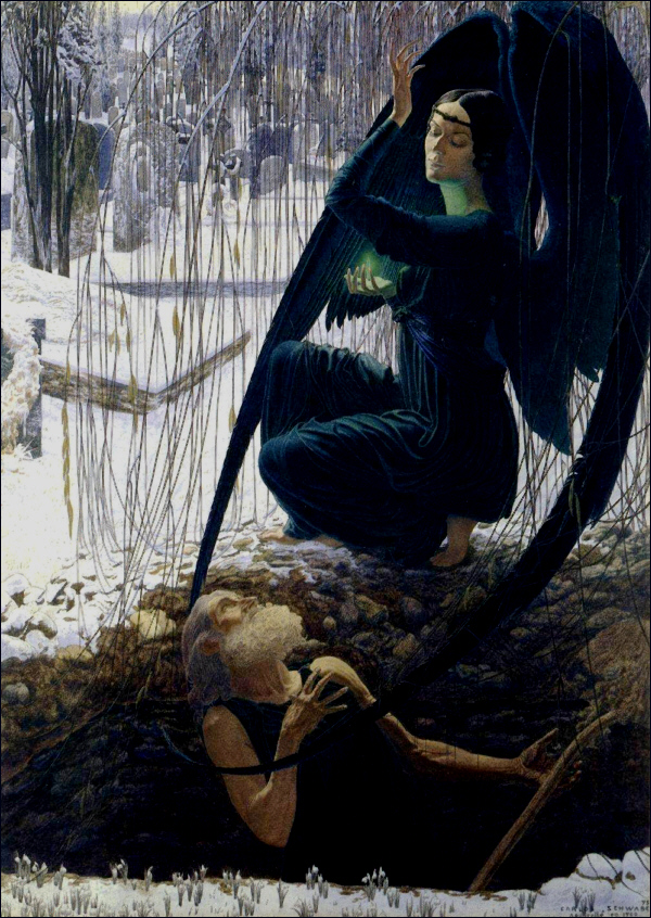 Death of the Grave Digger by Carlos Schwabe